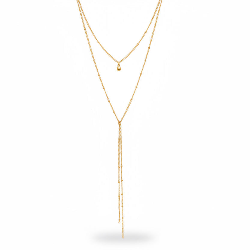 PureLine mehrlagige Halskette Gold Layering MAIN LUXURY