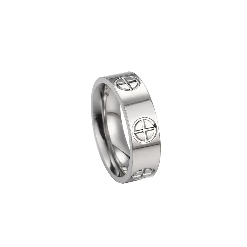 Croix Ring am Finger Herren Damen Gold