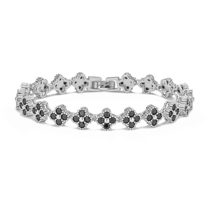 Blüten Armband Gold bunt Emaille Damen