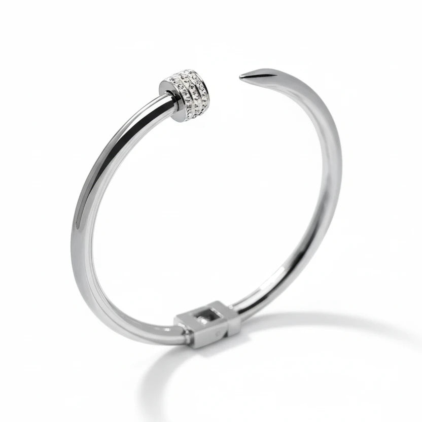 Moon Nail Bracelet | Cubic Zirconia