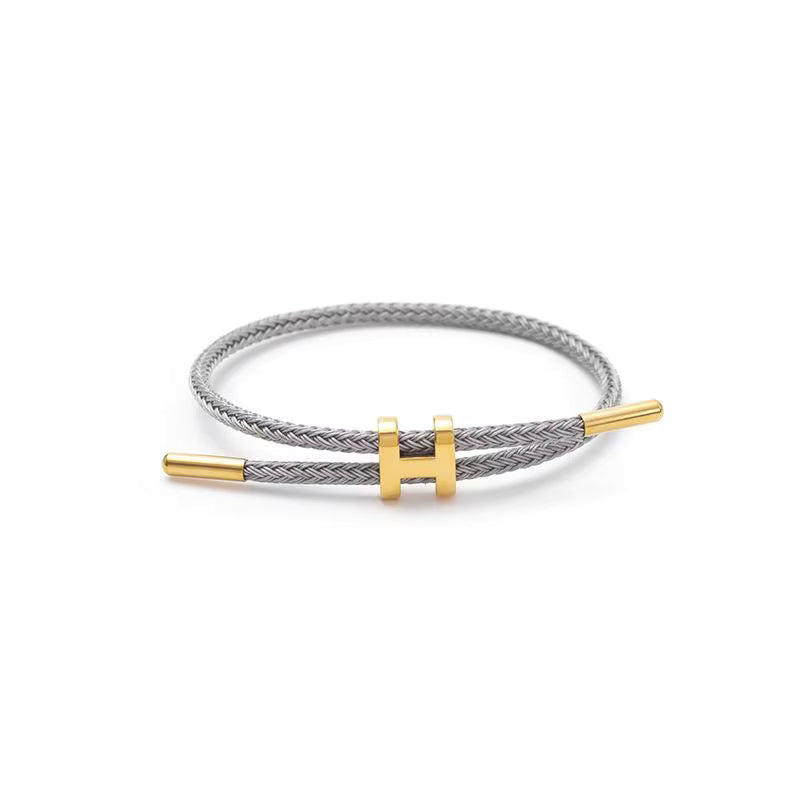 Cord H Bracelet | Titanstahl