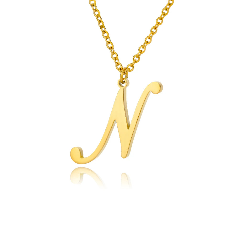Signature Initial Halskette | Gold