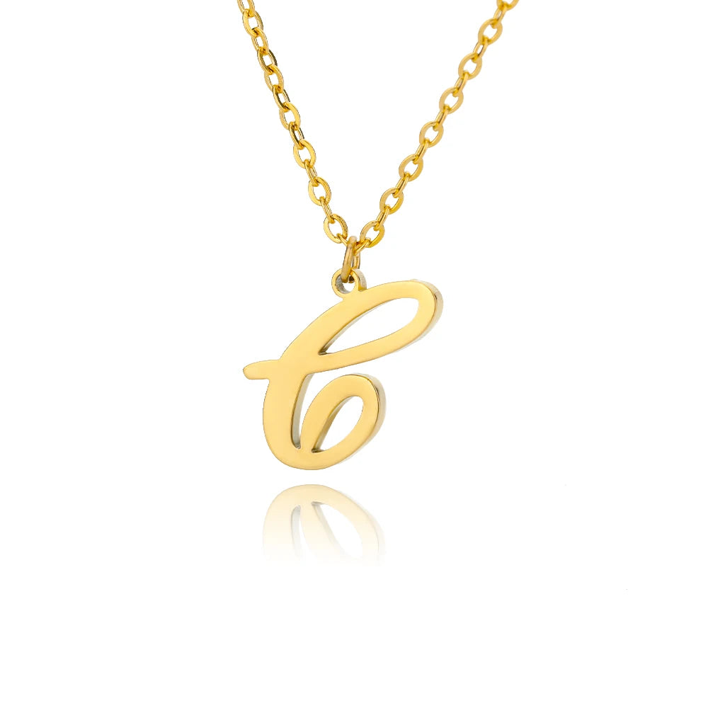 Signature Initial Halskette | Gold