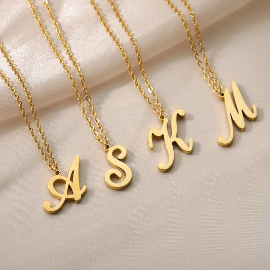 Signature Initial Halskette | Gold