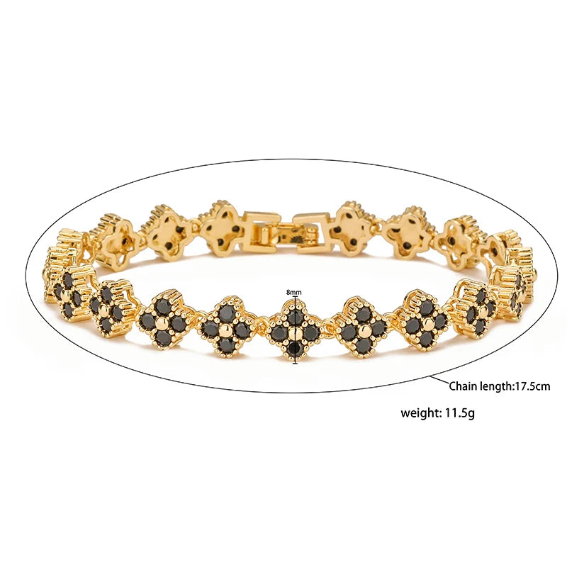 Fleur Armband Gold weiß Blüten Detail